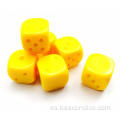 Dice de juego D6 de 16 mm sin pintar en blanco con 6to lado en blanco, 8 colores sólidos